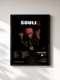 #noir Real Soulja 4 Life by Soulja Boy as a framed art print, black frame, printed and framed in France