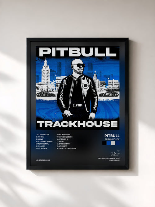 Pitbull · Trackhouse — Affiche encadrée