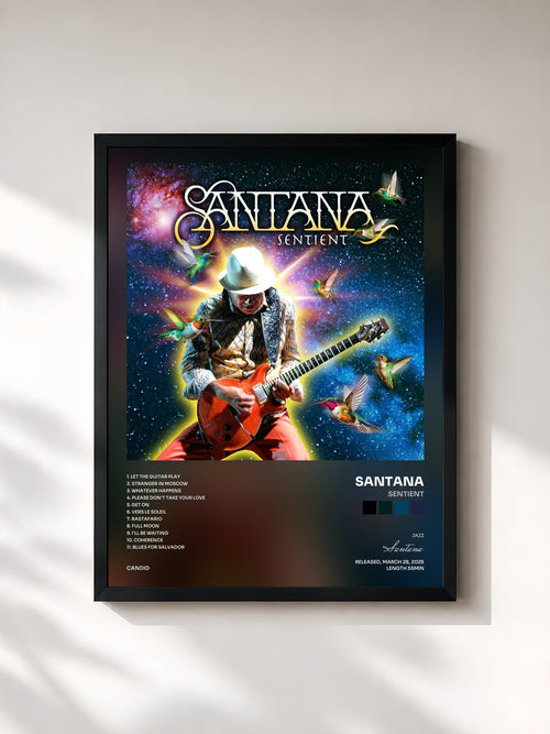 Santana · Sentient — Affiche encadrée