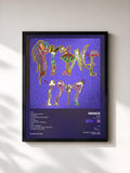 #noir Tableau de l'album 1999 (Remastered) de Prince, cadre noir, imprimé et encadré en France