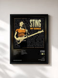#noir My Songs de Sting en lámina enmarcada, marco negro, impresa y enmarcada en Francia