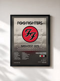 #noir Tableau de l'album Greatest Hits de Foo Fighters, cadre noir, imprimé et encadré en France