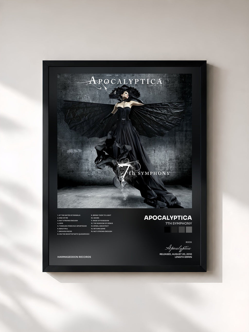 #noir 7th Symphony di Apocalyptica in stampa incorniciata, cornice nera, stampata e incorniciata in Francia