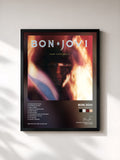 #noir Tableau de l'album 7800 Fahrenheit de Bon Jovi, cadre noir, imprimé et encadré en France