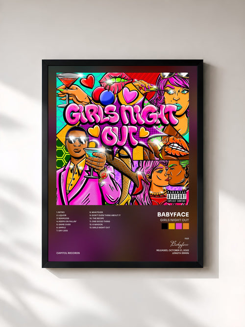 Babyface · Girls Night Out — Affiche encadrée