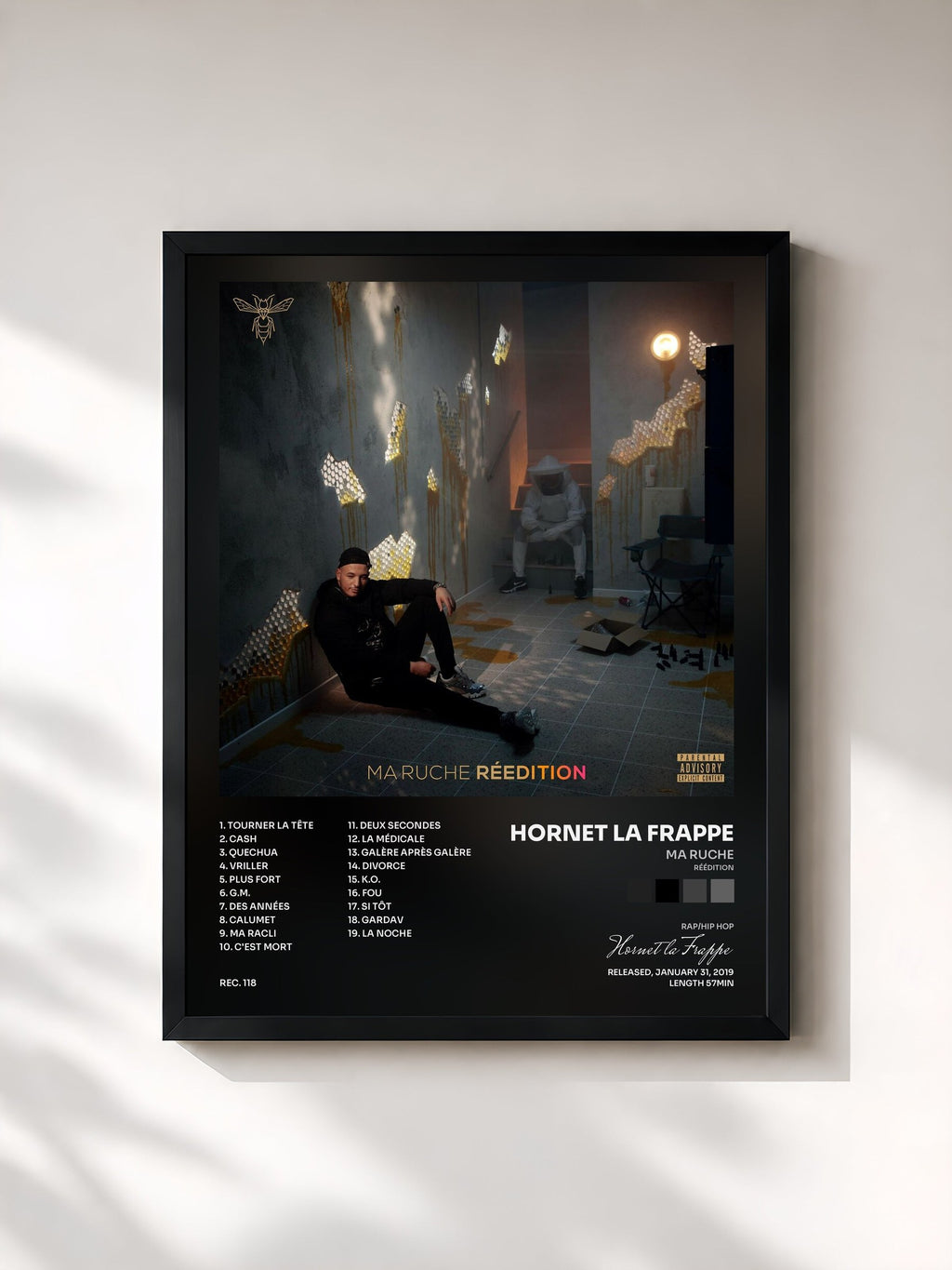#noir Ma ruche (Réédition) di Hornet la Frappe in stampa incorniciata, cornice nera, stampata e incorniciata in Francia
