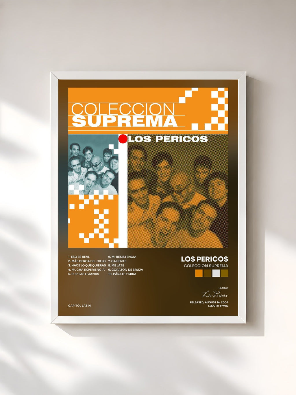 #blanc Coleccion Suprema di Los Pericos in stampa incorniciata, cornice bianca, stampata e incorniciata in Francia