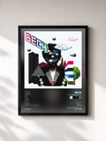 #noir Tableau de l'album The Information de Beck, cadre noir, imprimé et encadré en France