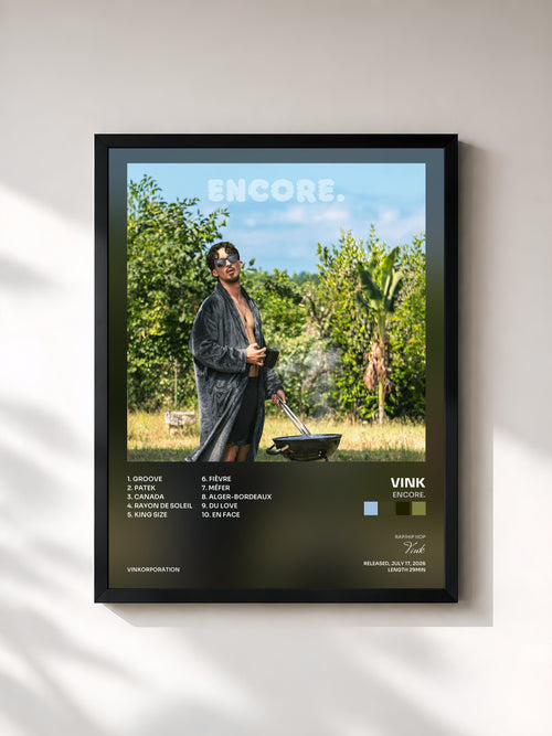 Vink · Encore. — Affiche encadrée