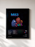 #noir Tableau de l'album Junk de M83, cadre noir, imprimé et encadré en France