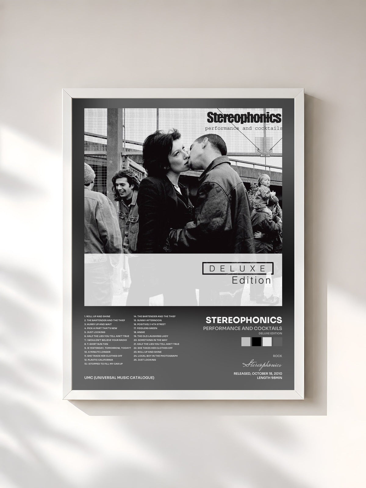 #blanc Performance And Cocktails (Deluxe Edition) di Stereophonics in stampa incorniciata, cornice bianca, stampata e incorniciata in Francia