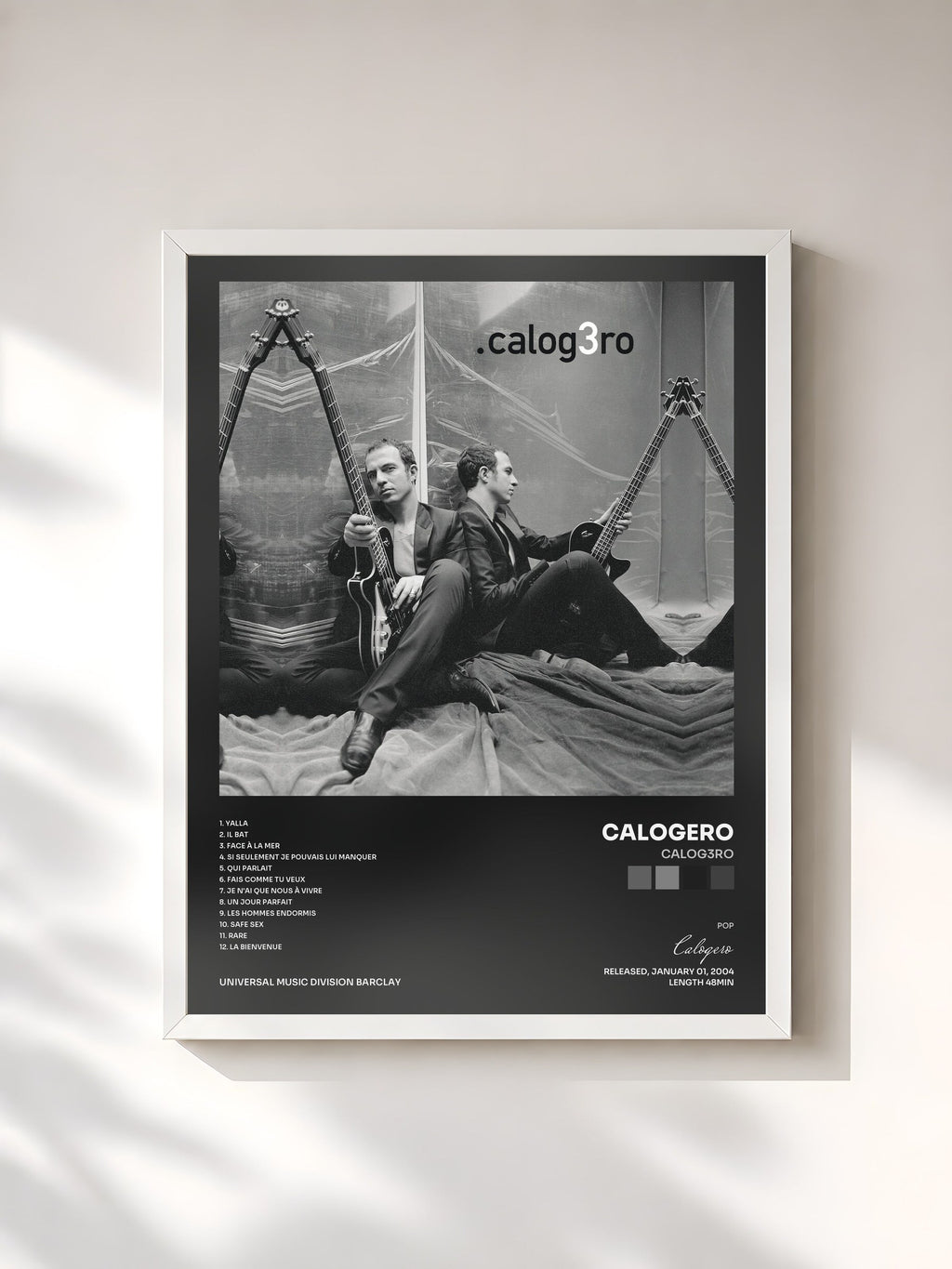 #blanc Calog3ro von Calogero als gerahmter Kunstdruck, weißer Rahmen, gedruckt und gerahmt in Frankreich