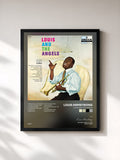 #noir Tableau de l'album Louis and the Angels de Louis Armstrong, cadre noir, imprimé et encadré en France