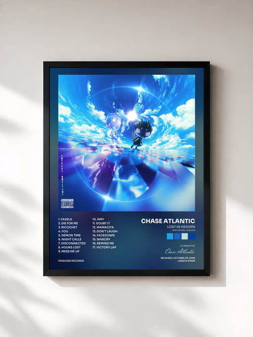 Chase Atlantic · LOST IN HEAVEN (HIGH AS HELL) (Deluxe) — Affiche encadrée