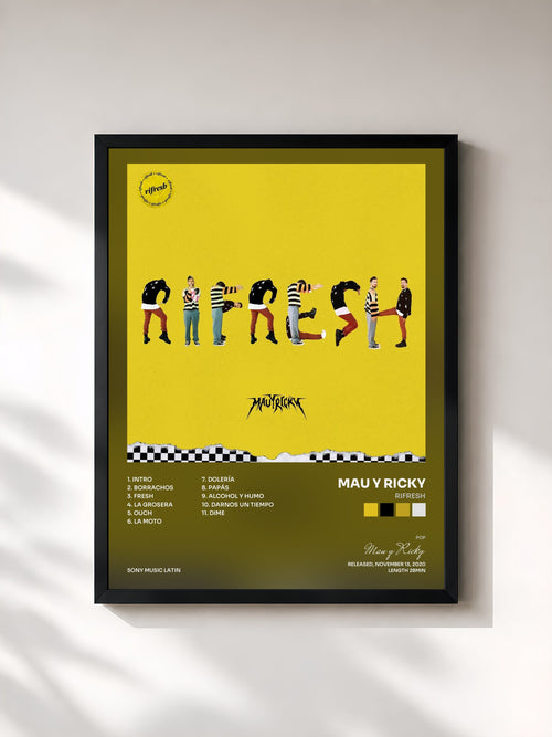 Mau y Ricky · rifresh — Gerahmter Kunstdruck