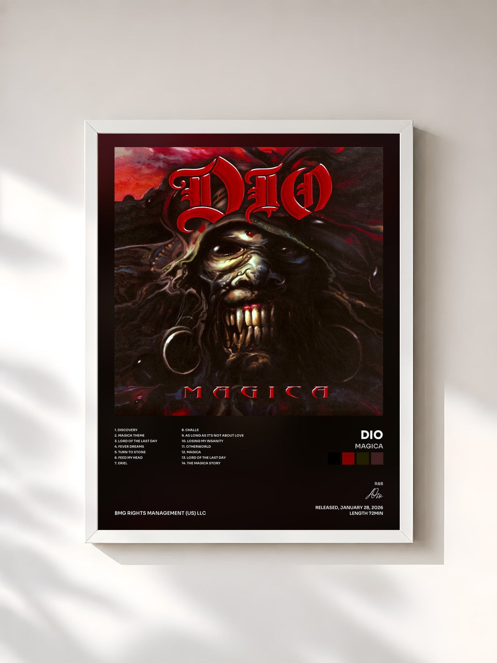 #blanc Magica by Dio as a framed art print, white frame, printed and framed in France