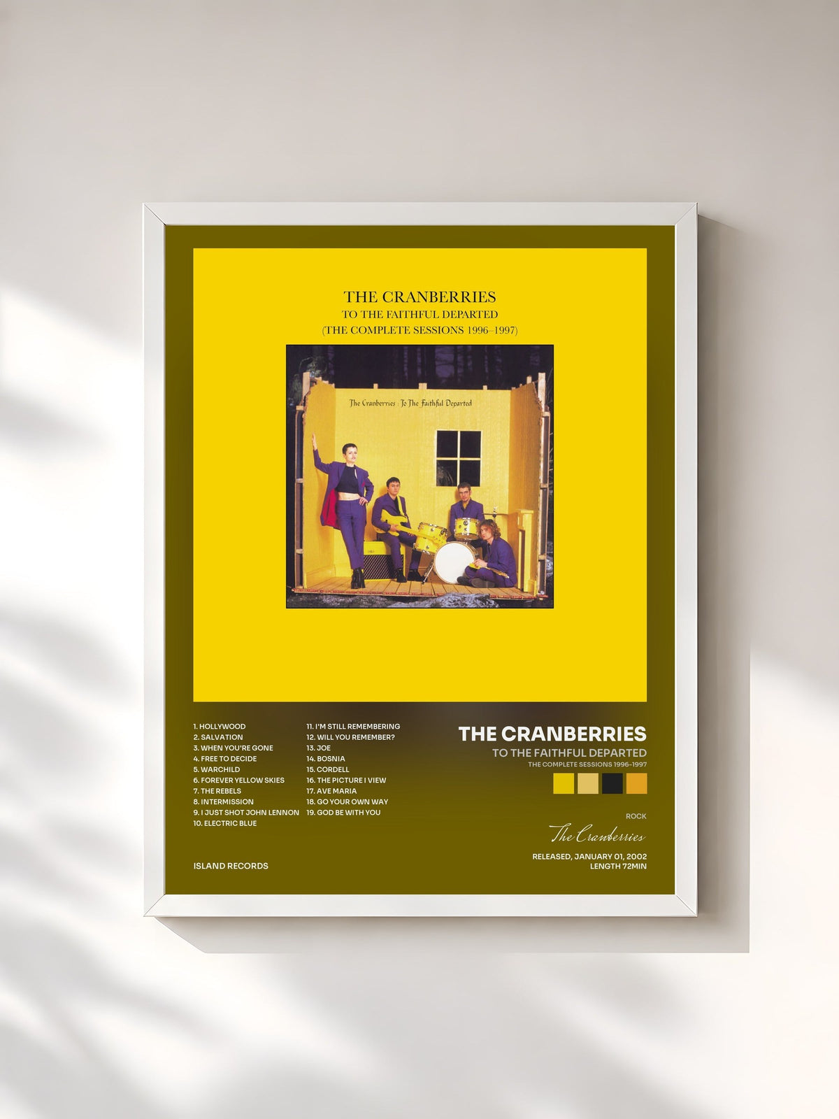 #blanc To The Faithful Departed (The Complete Sessions 1996-1997) by The Cranberries as a framed art print, white frame, printed and framed in France