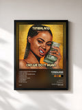 #noir Tableau de l'album Can We Do It Again de Timbaland, cadre noir, imprimé et encadré en France