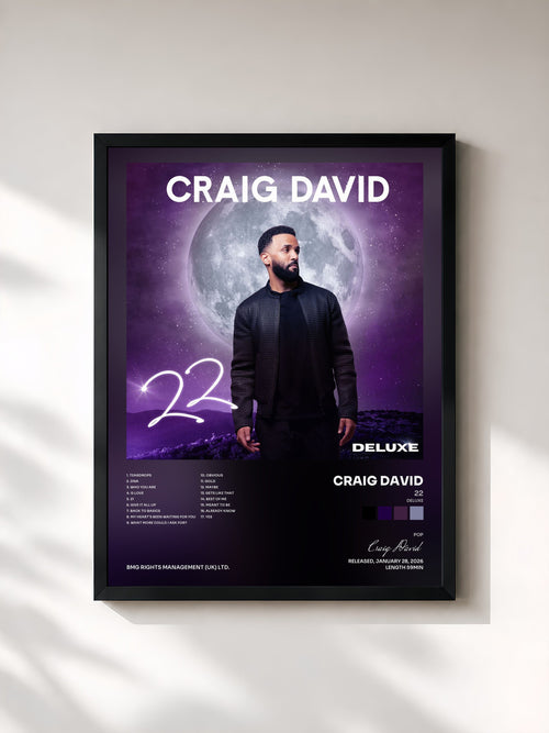 Craig David · 22 (Deluxe) — Lámina enmarcada