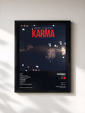 #noir Tableau de l'album Karma de Dosseh, cadre noir, imprimé et encadré en France