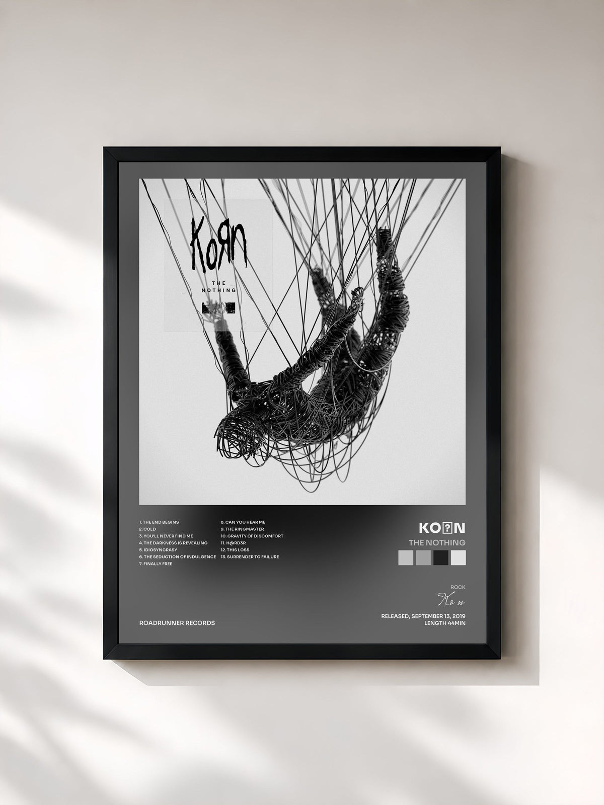 #noir The Nothing de KoЯn en lámina enmarcada, marco negro, impresa y enmarcada en Francia