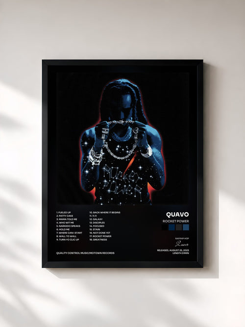 Quavo · Rocket Power — Lámina enmarcada