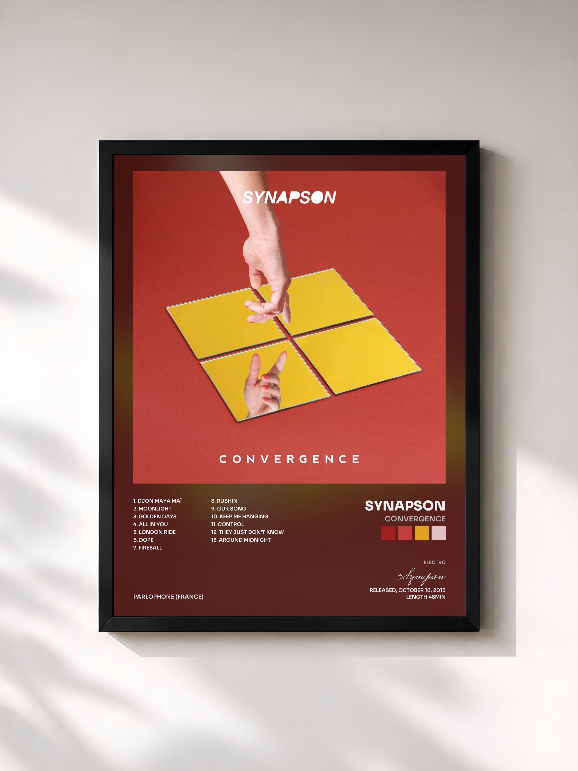 #noir Convergence by Synapson as a framed art print, black frame, printed and framed in France