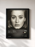 #noir Tableau de l'album 25 de Adele, cadre noir, imprimé et encadré en France