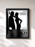 #noir Love, Marriage‎ & Divorce de Toni Braxton en lámina enmarcada, marco negro, impresa y enmarcada en Francia