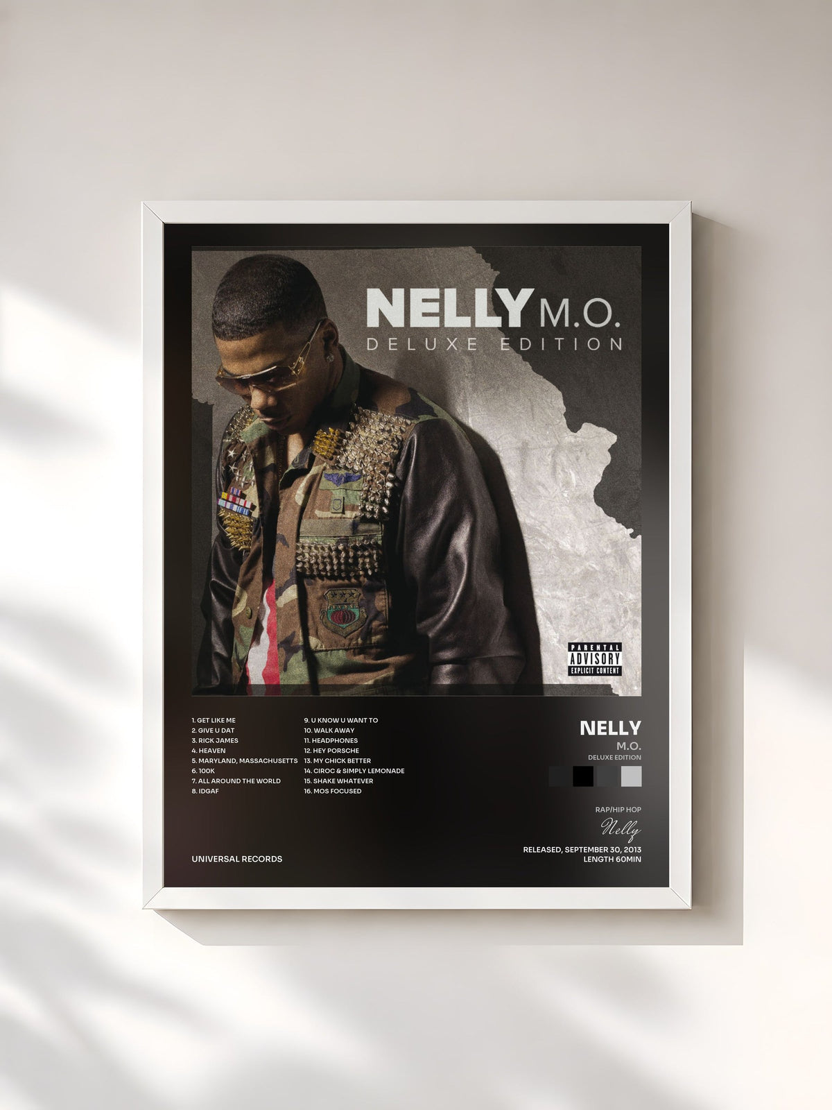 #blanc M.O. (Deluxe Edition) di Nelly in stampa incorniciata, cornice bianca, stampata e incorniciata in Francia