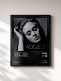 #noir Tableau de l'album 21 de Adele, cadre noir, imprimé et encadré en France
