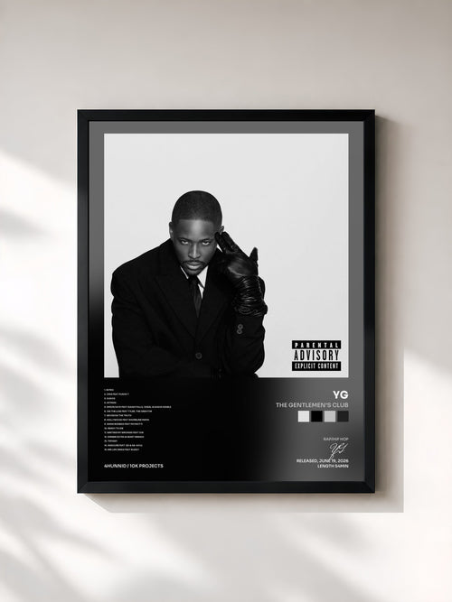 YG · THE GENTLEMEN'S CLUB — Affiche encadrée