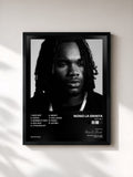 #noir RESTART by Nono La Grinta as a framed art print, black frame, printed and framed in France