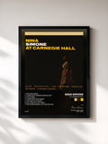 #noir Tableau de l'album At Carnegie Hall de Nina Simone, cadre noir, imprimé et encadré en France