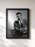 #noir Love Songs by Nat King Cole as a framed art print, black frame, printed and framed in France