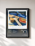 #noir Tableau de l'album Ballads & Blues 1982-1994 de Gary Moore, cadre noir, imprimé et encadré en France