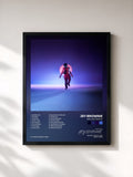 #noir Mélodie céleste by JEY BROWNIE as a framed art print, black frame, printed and framed in France