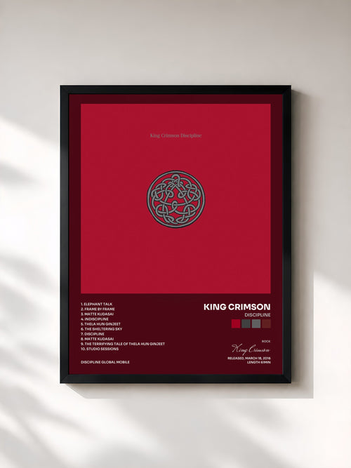 King Crimson · Discipline — Affiche encadrée