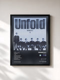 #noir Unfold by Monsta X as a framed art print, black frame, printed and framed in France