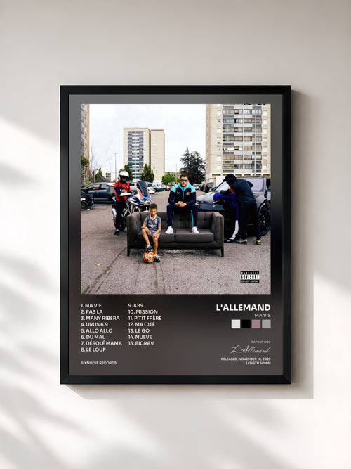 L'Allemand · Ma Vie — Affiche encadrée