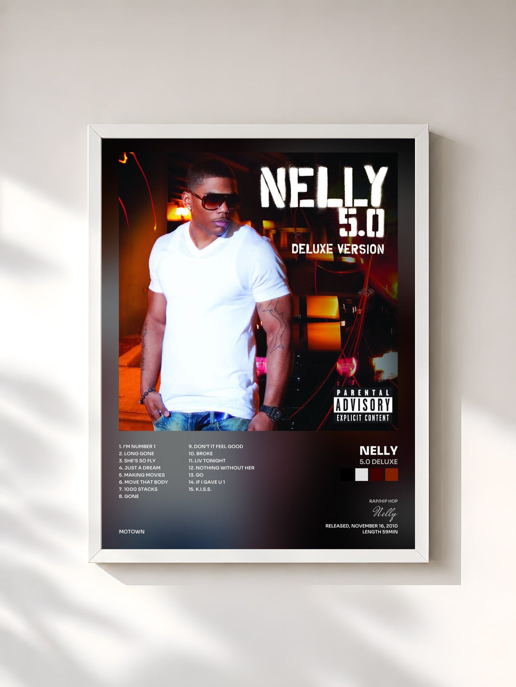 #blanc 5.0 Deluxe by Nelly as a framed art print, white frame, printed and framed in France