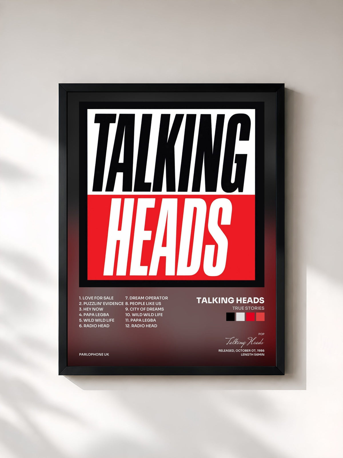 #noir True Stories di Talking Heads in stampa incorniciata, cornice nera, stampata e incorniciata in Francia