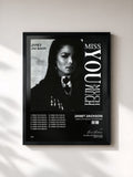 #noir Tableau de l'album Miss You Much: The Remixes de Janet Jackson, cadre noir, imprimé et encadré en France