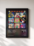 #noir Tableau de l'album Backspacer de Pearl Jam, cadre noir, imprimé et encadré en France