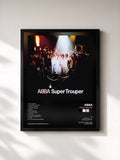 #noir Super Trouper by ABBA as a framed art print, black frame, printed and framed in France