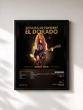 #noir Shakira In Concert: El Dorado World Tour de Shakira en lámina enmarcada, marco negro, impresa y enmarcada en Francia