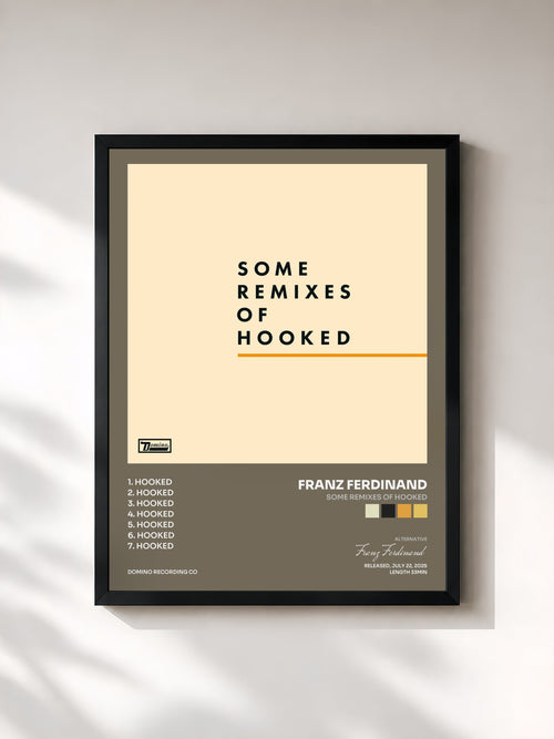 Franz Ferdinand · Some Remixes of Hooked — Lámina enmarcada