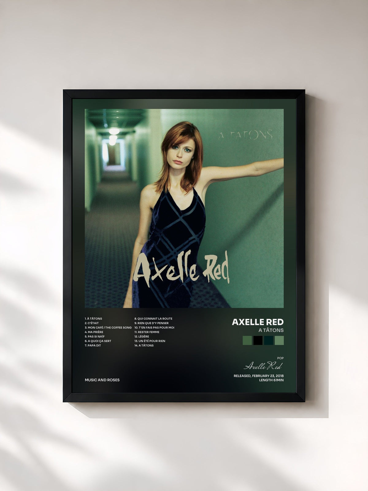 #noir Tableau de l'album A tâtons de Axelle Red, cadre noir, imprimé et encadré en France