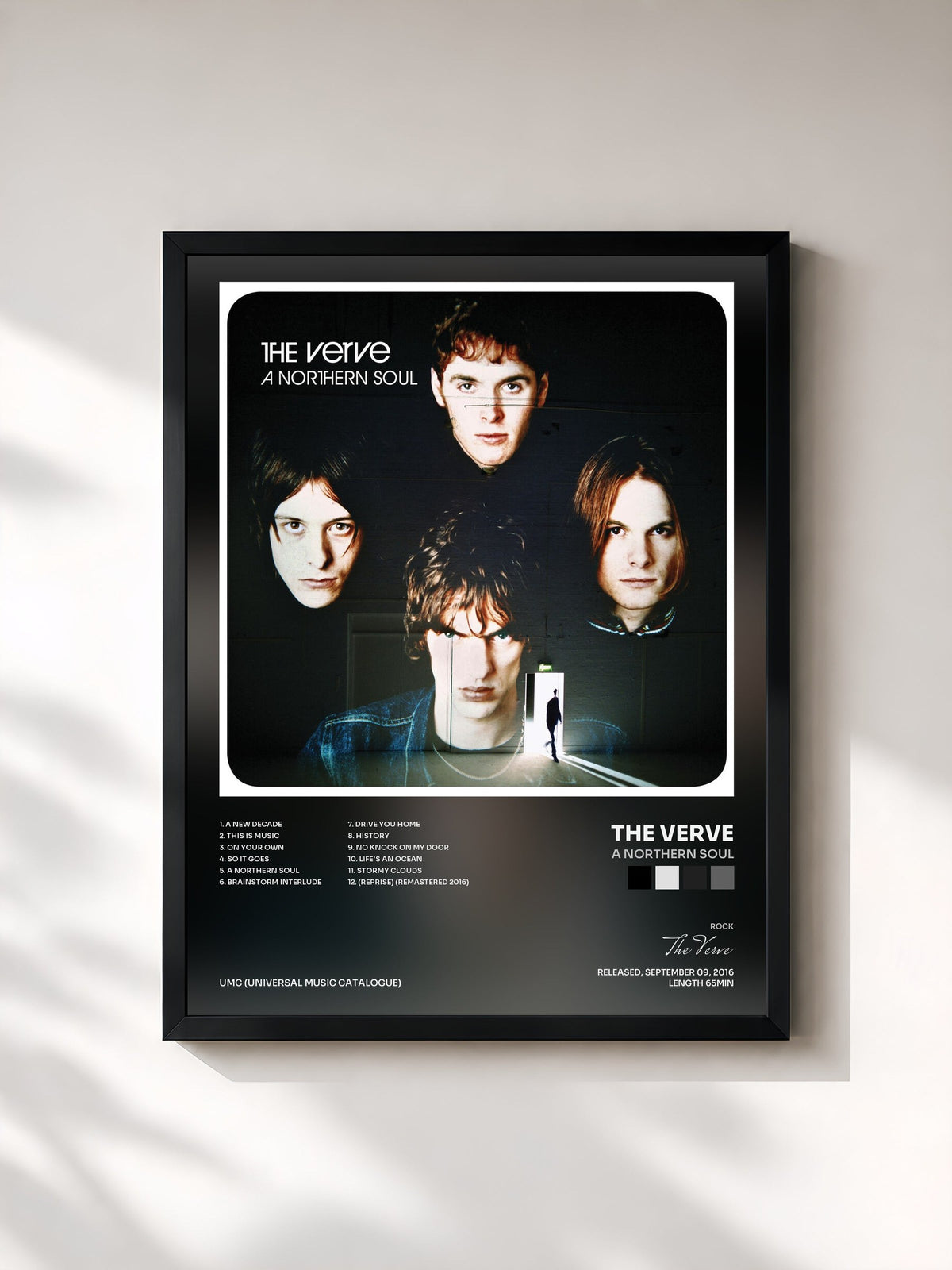 #noir A Northern Soul di The Verve in stampa incorniciata, cornice nera, stampata e incorniciata in Francia
