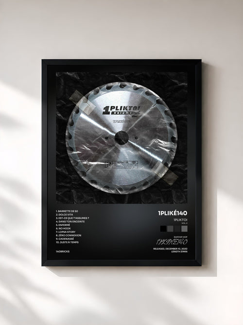 #noir 1PLIKTOI (Vol. 2) by 1PLIKÉ140 as a framed art print, black frame, printed and framed in France
